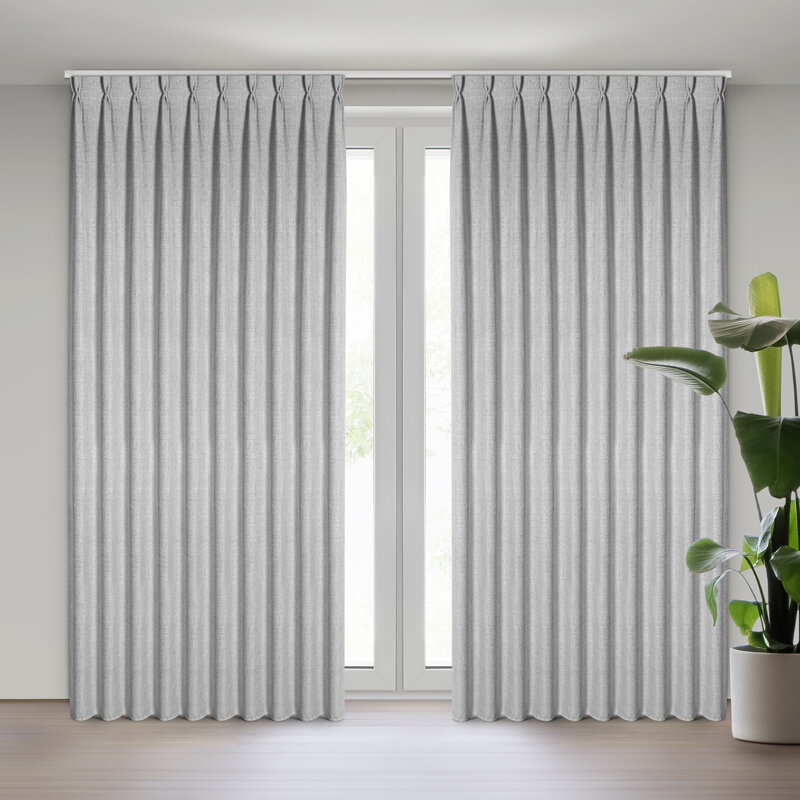 Zasłona gotowa Jula popielata 125 x 270 cm – zaciemnia pomieszczenie