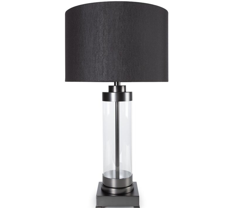 Lampa stołowa Clara czarna O 40 x 74 cm – tworzy nastrój