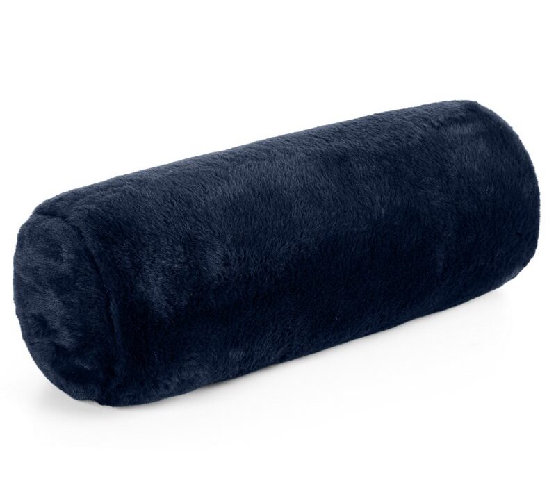 Poszewka futrzana NINA granatowa 15 x 45 cm – miękka w dotyku