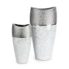 Wazon ceramiczny Milo biały 20 x 14 x 40 cm – na suszone kwiaty