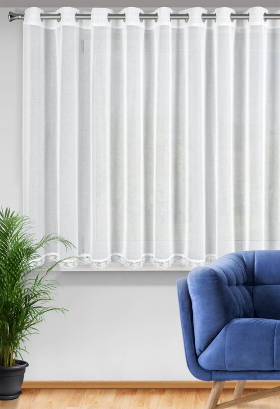 Firana gotowa Suzan biała 350 X 140 cm – rozjaśnia wnętrze