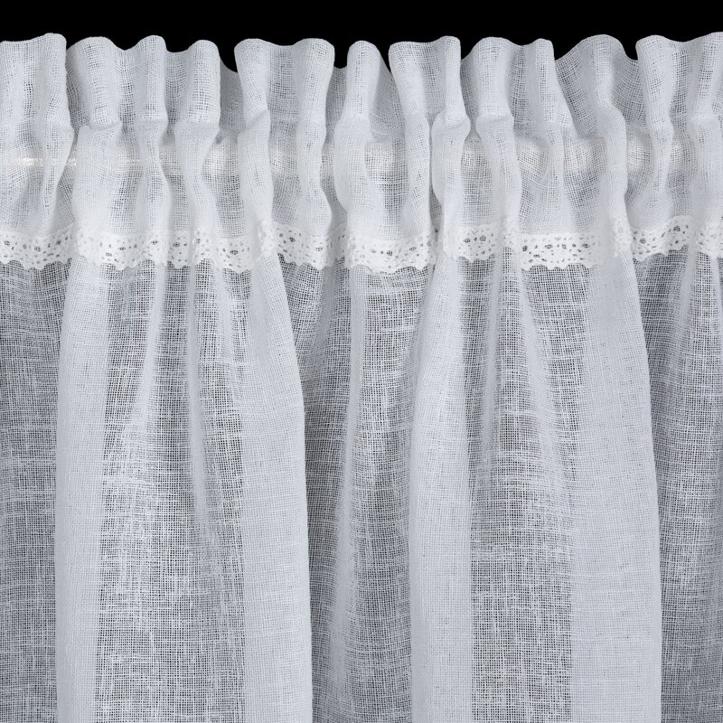 Firana gotowa Lari biała 150 X 60 cm – delikatnie filtruje światło