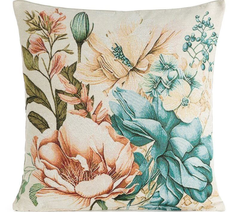 Poszewka gobelin kremowa 45 x 45 cm – doda przytulności