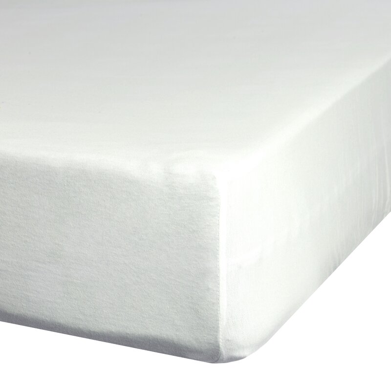 Prześcieradło jersey jasnokremowe 140 x 200 x 30 cm – miękkie i oddychające