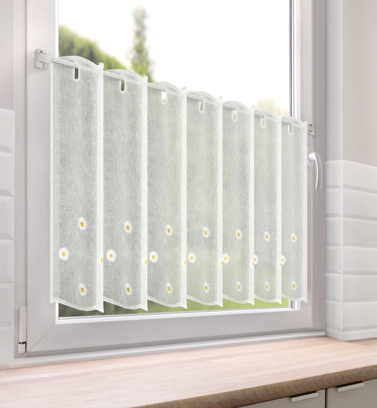 Firana gotowa Bellis biała 150 x 70 cm – wprowadza świeżość