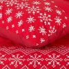 Komplet pościeli z mikrowłókna Bożonarodzeniowa NOEL2 czerwona 220X200 – miękka i ciepła