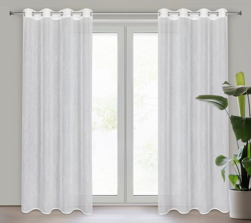 Firana gotowa Amira biała 140 x 250 cm – rozjaśnia wnętrze