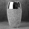 Wazon ceramiczny Palmera srebrny 14 X 10 X 24 CM – do salonu i sypialni