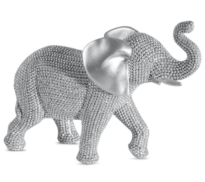 Figurka ceramiczna Eldo srebrna 17 X 6 X 13 cm – pięknie odbija światło