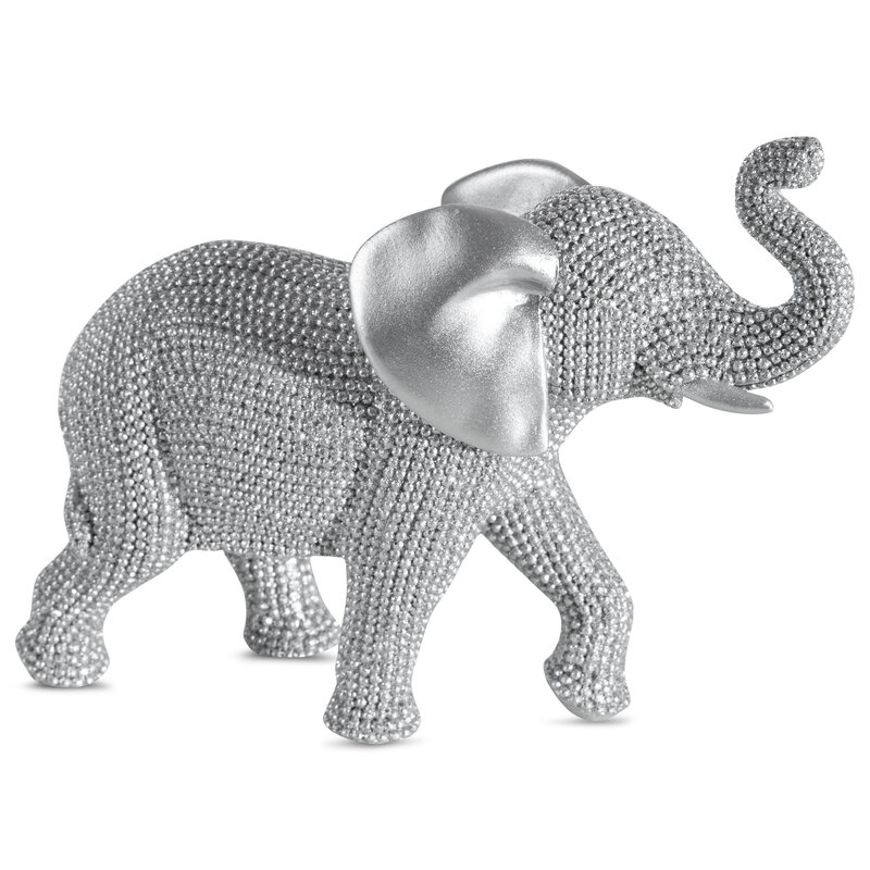 Figurka ceramiczna Eldo srebrna 17 X 6 X 13 cm – pięknie odbija światło
