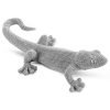 Figurka ceramiczna Koty ELDO srebrna 13 X 11 X 21 CM – doda blasku wnętrzu