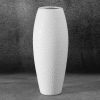 Wazon ceramiczny Riso biały fi 12 x 30 cm – na susze i kwiaty