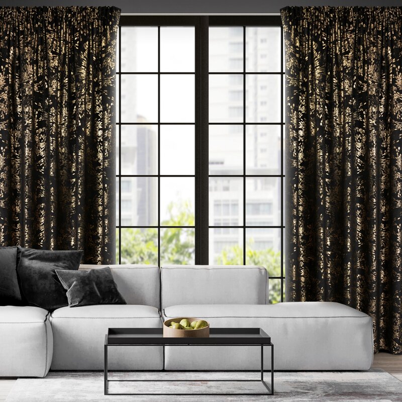 Zasłona gotowa Felis czarna 140 x 270 cm – zaciemniająca i elegancka