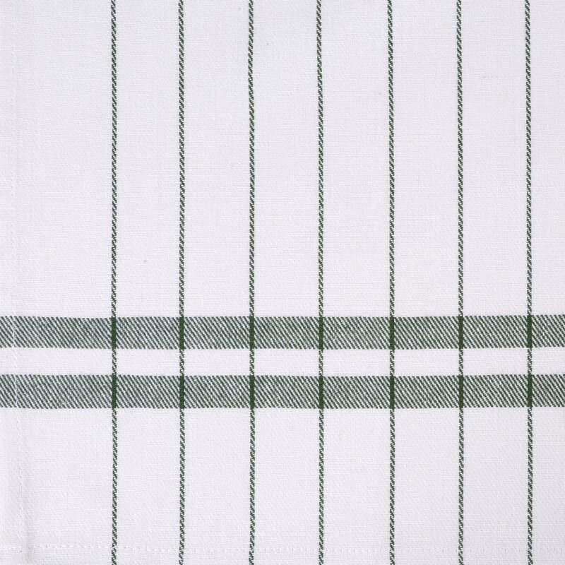 Ściereczka kuchenna biała w paski zielone 50X70 cm – wprowadza świeżość