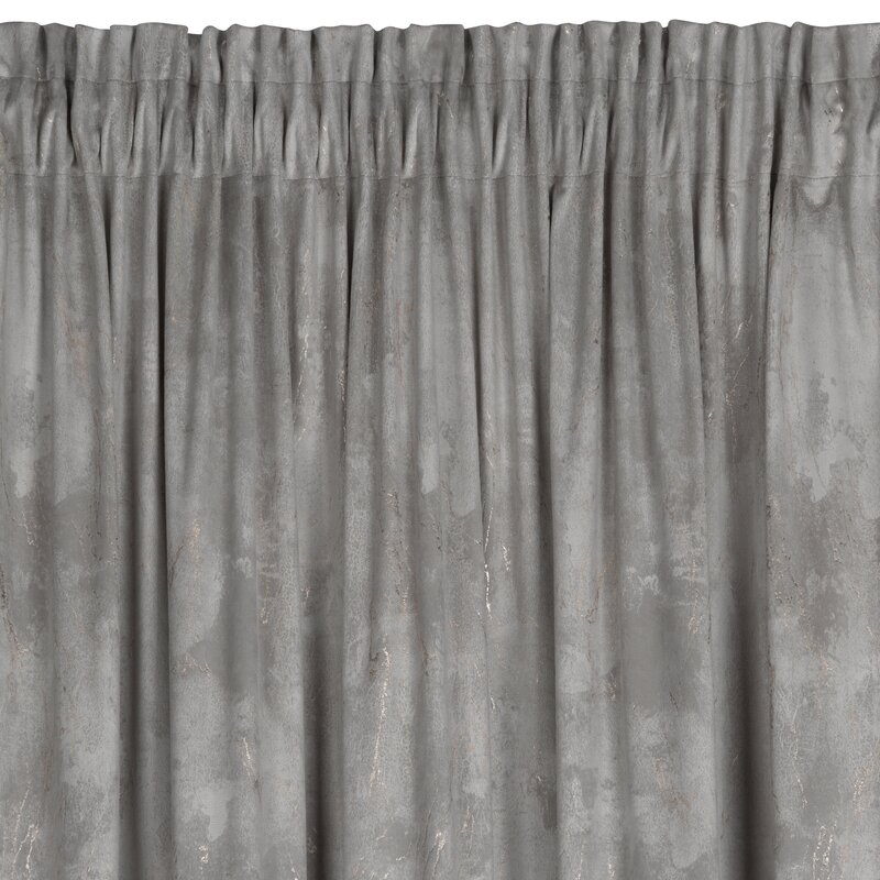 Zasłona gotowa Nadia srebrna 140 X 300 CM – miękka i zaciemniająca