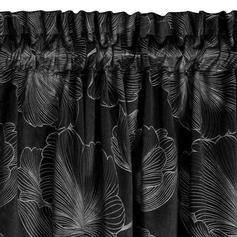 Zasłona gotowa Stella czarna 140 x 300 cm – zaciemniająca i stylowa
