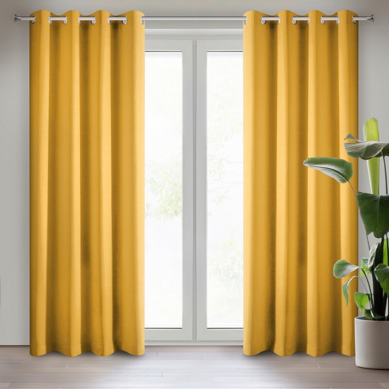 ZASŁONA GOTOWA RITA 140 X 250 CM MUSZTARDOWY ZAS/RITA/MUSZ 140X250 PRZEL