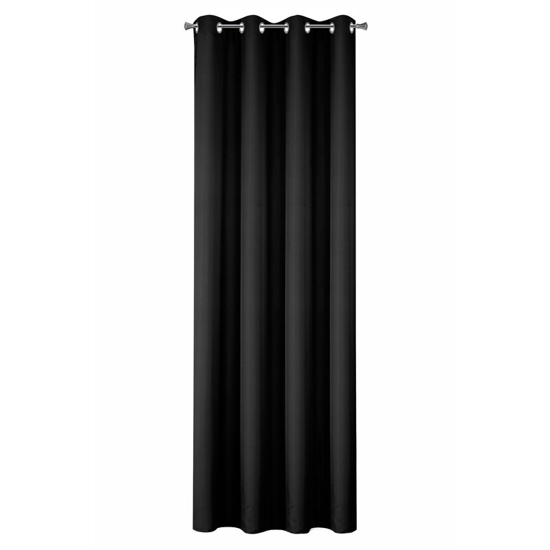 Zasłona gotowa Rita czarna 140 X 250 cm – zapewnia prywatność