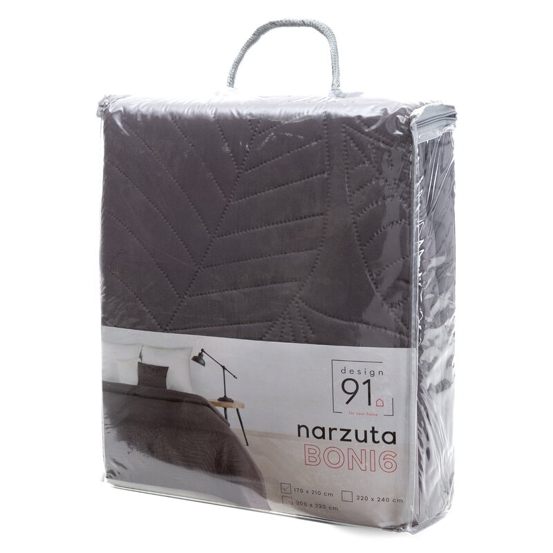 Narzuta grafitowa 170 x 210 cm – dodaje przytulności