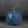 Figurka ceramiczna geometryczne jabłko granatowe 13 x 10 cm – doda charakteru