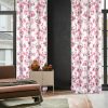 Zasłona gotowa Caren biała 140 X 250 cm – z kwiatowym wzorem