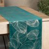 Obrus błyszczący ciemnoturkusowy 35 x 140 cm – doda blasku stołu
