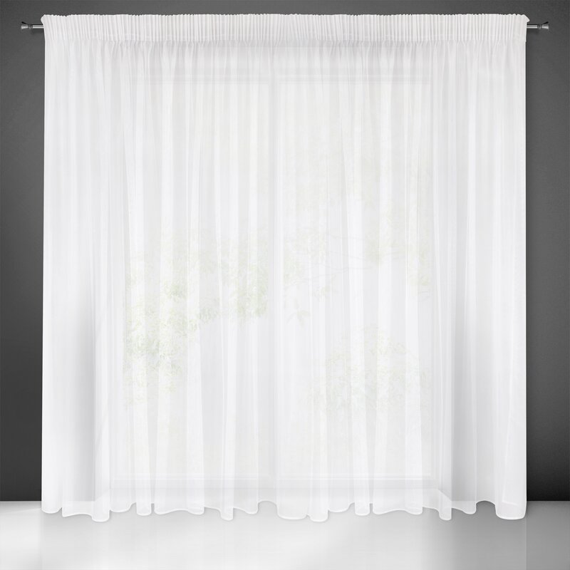 Firana gotowa ESEL biała 400 x 250 cm – rozświetla wnętrze