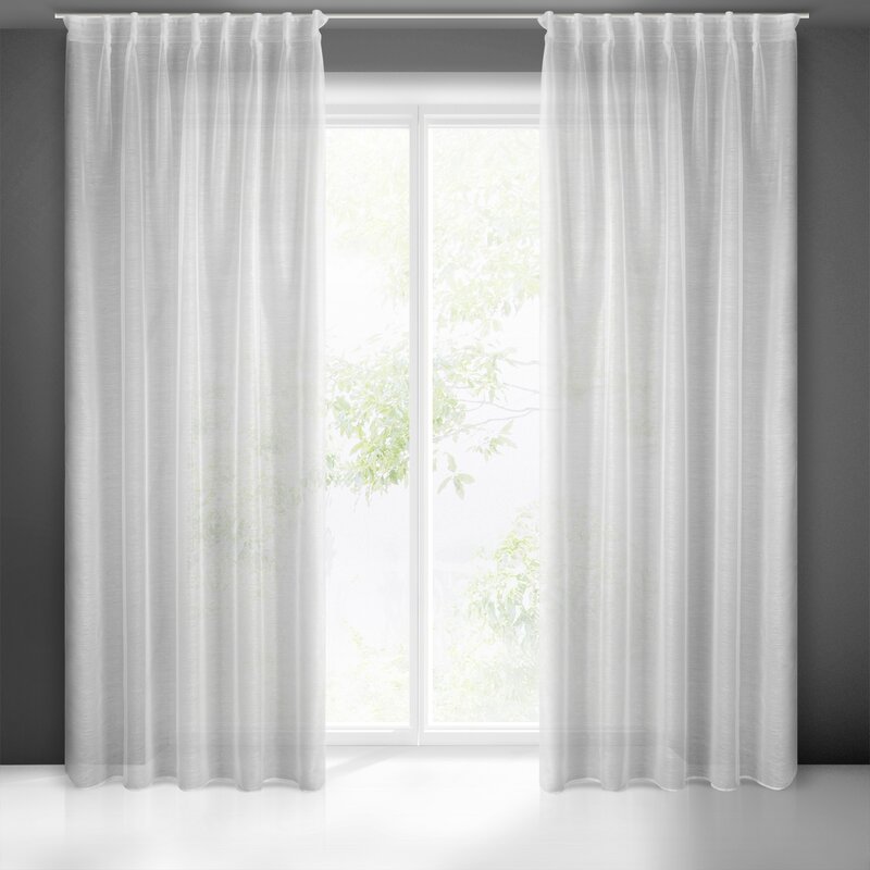Firana gotowa Belissa biała 140 x 300 cm – subtelnie rozprasza światło
