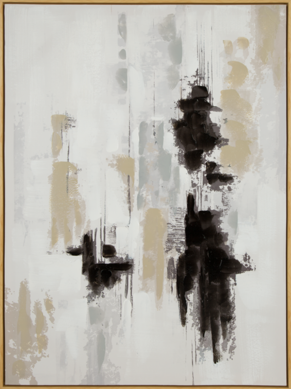 Obraz ręcznie malowany abstrakcyjny beżowy 60 X 80 cm – dla harmonii wnętrza