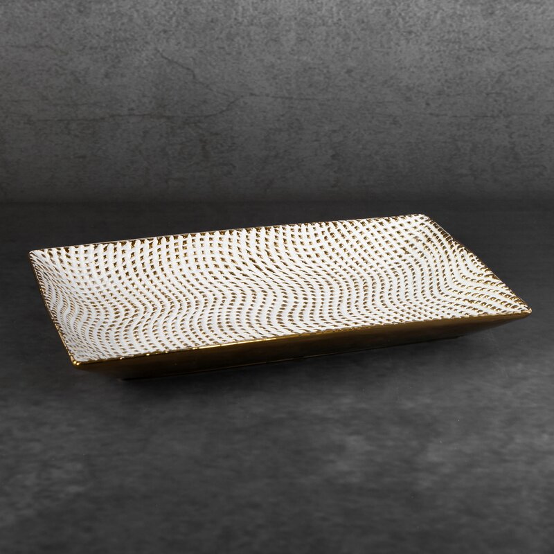 Patera ceramiczna Verda biała 35 x 20 x 4 cm – idealna na owoce