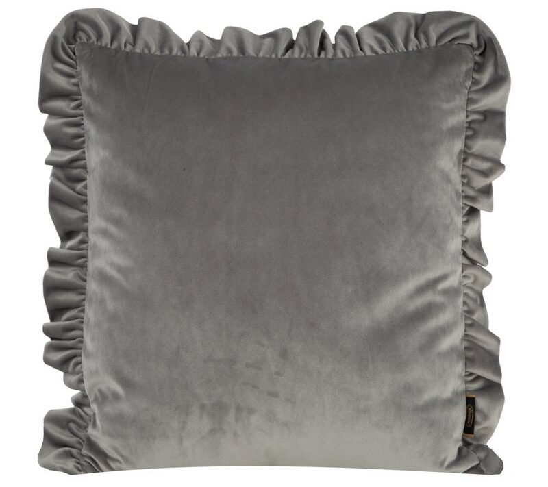 Poszewka welwetowa Velvet 25 srebrna 45 X 45 CM – miękka w dotyku