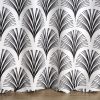 Zasłona gotowa KARIN biała 140 X 250 CM – z geometrycznym wzorem Art Deco