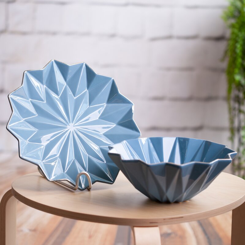Misa dekoracyjna Alani niebieska 28 x 11 cm – idealna na stół