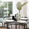 Wazon ceramiczny Simona3 perłowy fi 13 x 36 cm – na susze i kwiaty