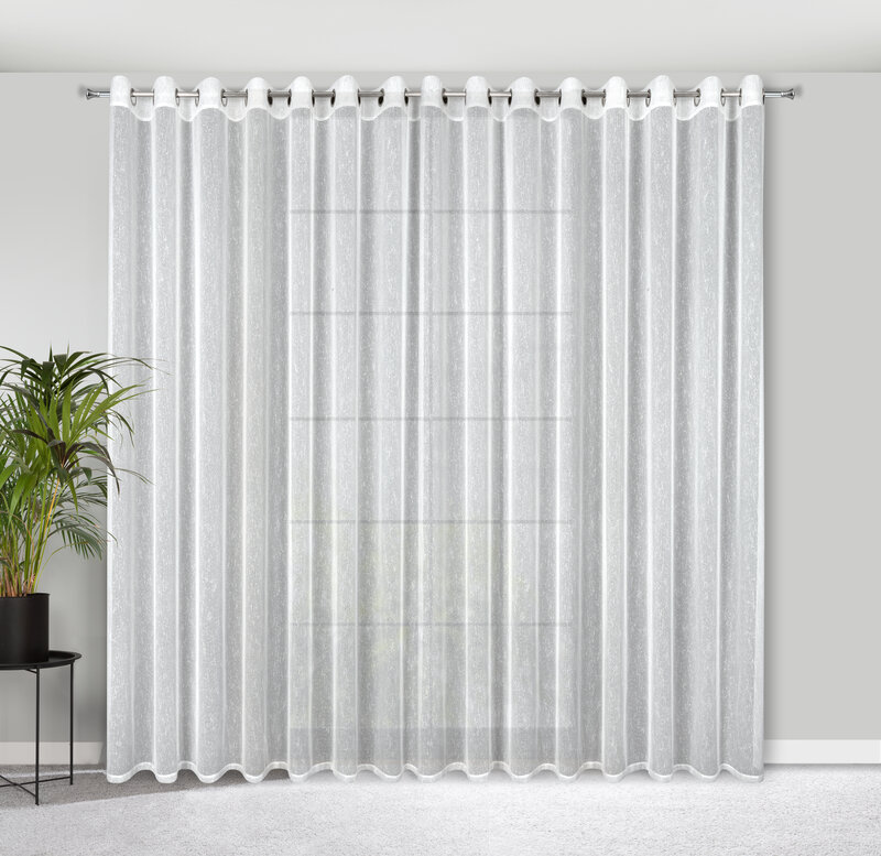 Firana gotowa Kelly biały 300 x 250 cm – rozprasza światło
