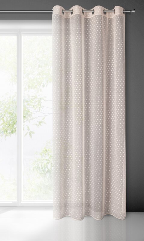 Zasłona gotowa Hania pudrowy róż 140 x 250 cm – rozświetla wnętrze