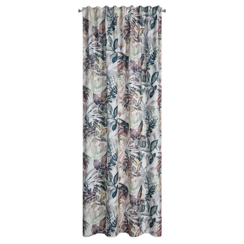 Zasłona gotowa Lilia biała 140 X 270 CM – delikatny kwiatowy wzór