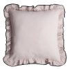 Poszewka dekoracyjna Kelly beżowa 45 X 45 CM – z uroczymi falbankami