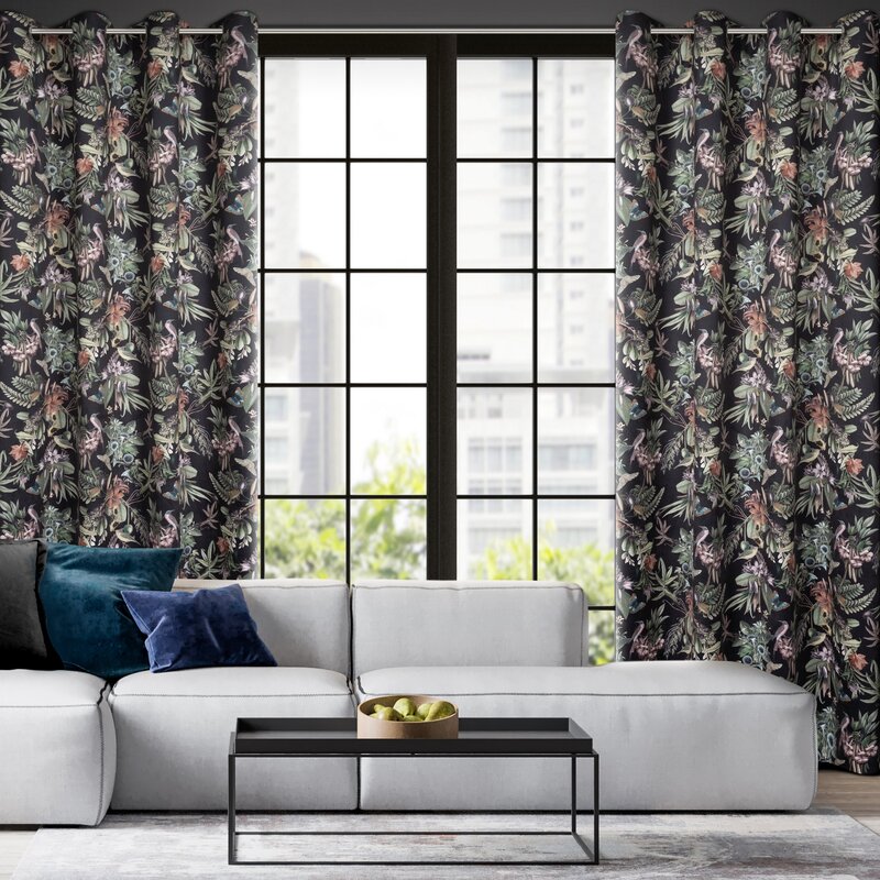 Zasłona gotowa Becky czarna 140 x 250 cm – zaciemnia pomieszczenie