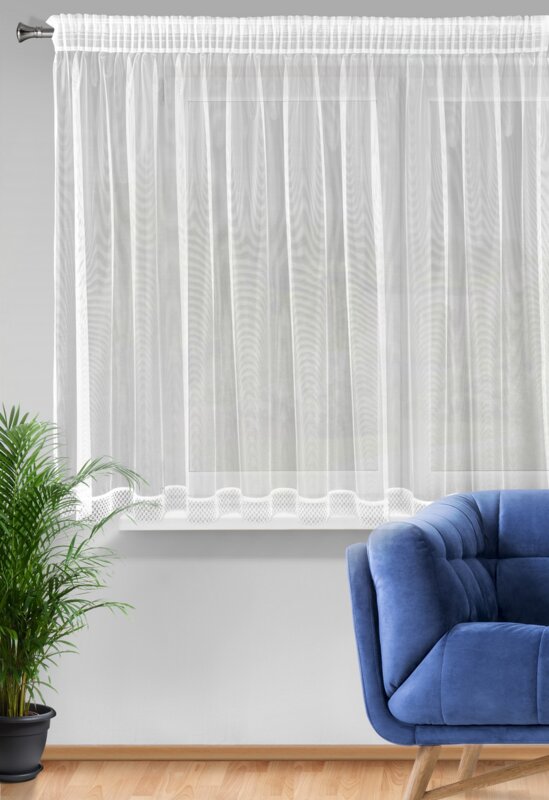 Firana gotowa Nel biała 350 X 145 CM – rozświetla wnętrze