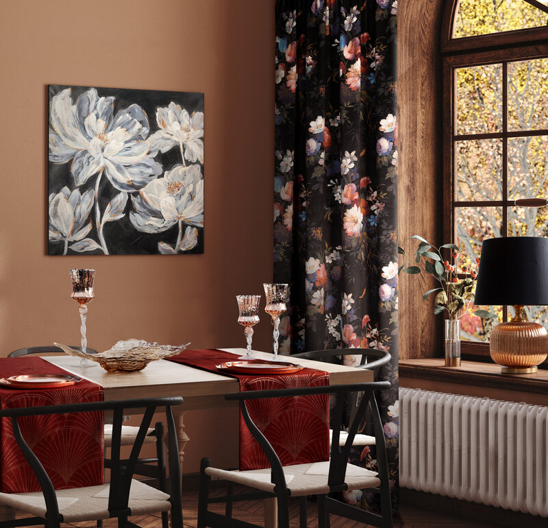 Obrus błyszczący Blink ceglasty 35 x 180 cm – doda ciepła wnętrzu