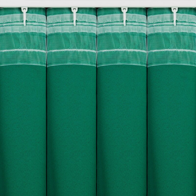 Zasłona gotowa ciemnozielona 140 x 300 cm – zaciemniająca pomieszczenie