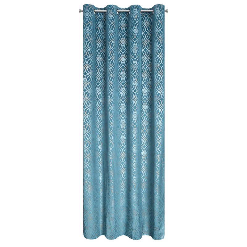 Zasłona gotowa Areta niebieska 140 x 250 cm – zaciemnia wnętrze