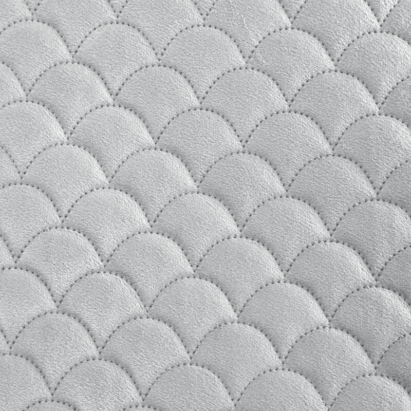 Narzuta velvet Ariel srebrna 170 x 210 cm – dodaje blasku sypialni