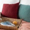 Poszewka DESIGN91 ciemnozielona 40 x 40 cm – doda przytulności