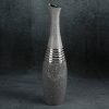 Wazon ceramiczny Neli srebrny fi 15 x 60 cm – na susze i kwiaty