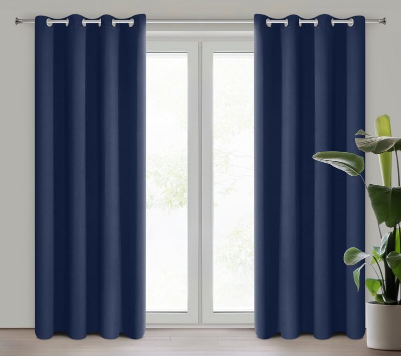 Zasłona gotowa Parisa granatowa 135 x 250 cm – zaciemniająca i stylowa