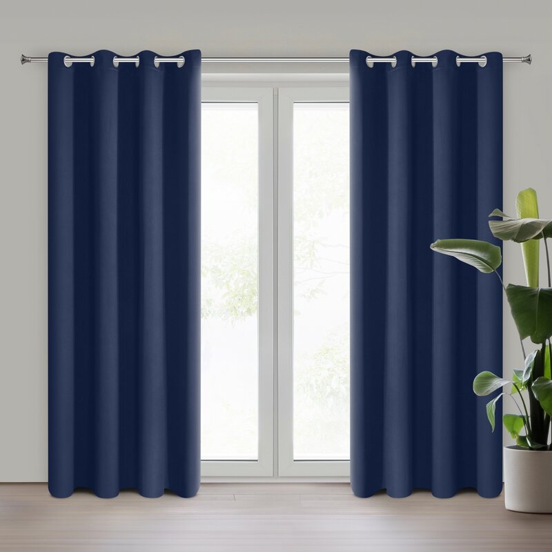 Zasłona gotowa Parisa granatowa 135 x 250 cm – zaciemniająca i stylowa