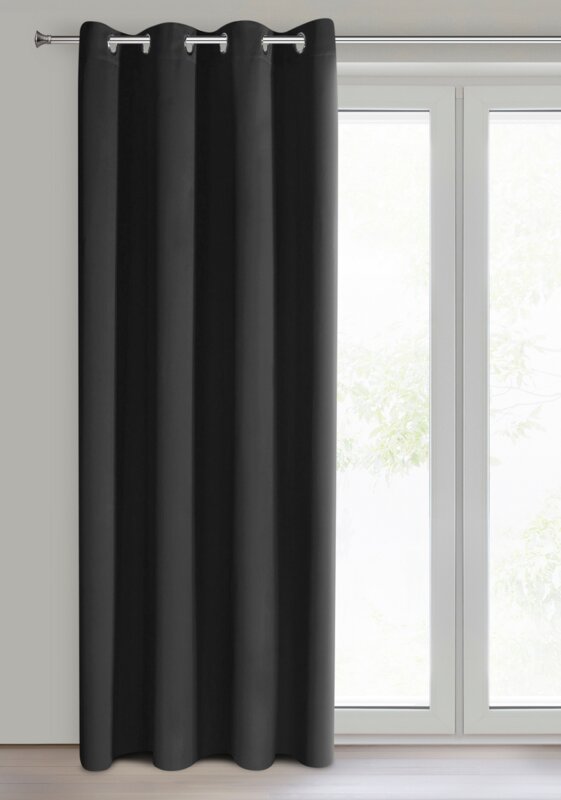 ZASŁONA GOTOWA D91 PARISA 135 X 250 CM CZARNY