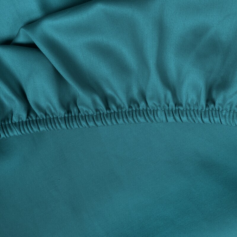 Prześcieradło z gumką jersey turkusowe 180 x 200 x 30 cm – miękkie i trwałe